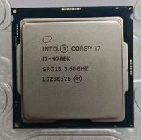 Pour processeur de bureau Intel Core I7-9700K d'occasion, 8 cœurs, 8 threads, LGA1151, jusqu'à 4,9 GHz