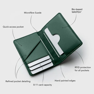 New Design High Quality Genuine Leather Eco-Friendly Short <b>Card</b> <b>Holder</b> Custom Logo Multi Folded Design Business Use Canvas - Product Image 4
