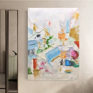 Arte Abstracto Estético para Pared, Pintura al Óleo Abstracta Grande y Colorida, Arte de Pared Contemporáneo Texturizado para Hogar y Galería - Product Image 3