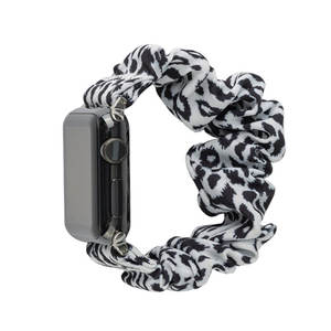 Tissu de luxe personnalisé pour bracelet Apple Watch pour femmes, respirant, élastique, bracelet <span class=keywords><strong>IWatch</strong></span> S8/S9, bracelet de montre tendance - Product Image 2