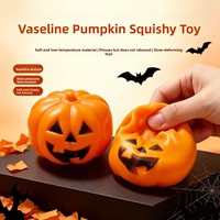 Jouet anti-stress tête de citrouille à pincer, cadeau amusant pour Halloween