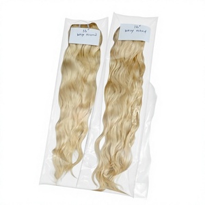 Cheveux humains indiens Remy longs blond platine - Product Image 2