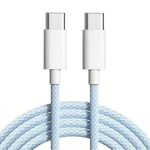 High Quality 60W Macaron <b>USB</b>-C <b>Cable</b> Nylon Braided Type C to C Data <b>Cable</b> Fast Charging <b>Cable</b> for Phone 15 16 - Product Image 1