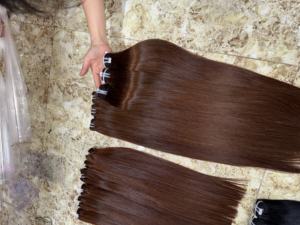 Extensions de cheveux humains vietnamiens de haute qualité, double trame super épaisse, trame double cousue à la machine, cuticules alignées, mèches vierges pour la vente en gros aux salons - Product Image 6