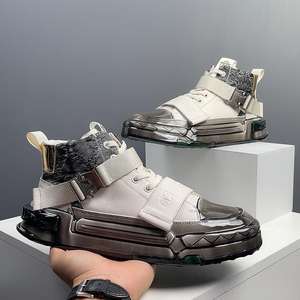 Botas Casuales de Alta Calidad para Hombre, de Piel de Oveja, con Suela de Goma Recubierta de Goma Pura, con Función Impermeable y Elevadora - Product Image 6