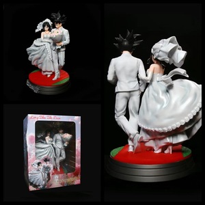 Figuras d'anime japonais 31-33cm Son <span class=keywords><strong>Goku</strong></span> et <span class=keywords><strong>Chichi</strong></span> mariage scène Figuras PVC Statue Figurine Anime PVC Figure modèle jouet poupée - Product Image 1