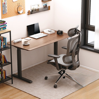 Table élévatrice électrique intelligente à double moteur Plateau à clavier Bureau d'ordinateur de bureau moderne pour la maison Table d'étude PC