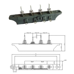 Interrupteur tactile à 4 boutons pour appareils ménagers Ventilateur à 3 vitesses Fonctionnement momentané IP65 Laiton Matériau plastique Tension maximale 250V 20A - Product Image 3
