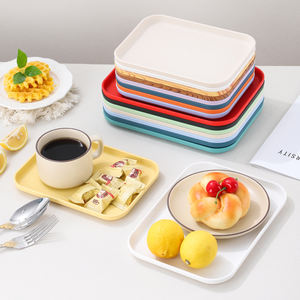 Gastro Großhandel Rechteckige Langlebige Stapelbare Kunststoff Fast-Food-Tabletts BPA-Frei <span class=keywords><strong>Hotel</strong></span> Serviertabletts Günstige Speisentabletts - Product Image 2