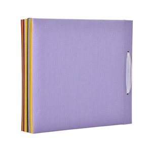 Album photo personnalisé en tissu, pages intérieures multicolores, logo en feuille d'or - Product Image 6