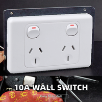 Enchufe de Pared Profesional de Fábrica, Estándar Australiano y Neozelandés, 10A, Doble Toma de Corriente, Aprobado por SAA, 250V, PC, GPO2