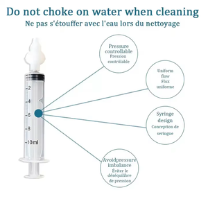 <span class=keywords><strong>Seringue</strong></span> d'aspirateur nasal réutilisable en silicone pour bébé pour irrigation nasale en toute sécurité CE et ISO - Product Image 6