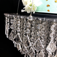 Lustre de mariage suspendu en acrylique, support à gâteau pivotant, forme personnalisable, montage facile pour décorations de fête XWLC Royal