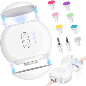 Coupe-<span class=keywords><strong>ongles</strong></span> automatique 2 en 1 de sécurité de forme ronde pour <span class=keywords><strong>bébé</strong></span> 10 têtes de meulage <span class=keywords><strong>Lime</strong></span> <span class=keywords><strong>à</strong></span> <span class=keywords><strong>ongles</strong></span> électrique douce pour <span class=keywords><strong>bébé</strong></span> avec lumière - Product Image 1