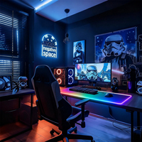 Alfombrilla RGB para Escritorio Compatible con SignalRGB, Se Sincroniza con PC, Teclado, Ratón y Luces, Una Configuración, Un Ambiente de Iluminación