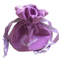 Sac de rangement rond en velours conçu sur mesure pour dames drôle Festival de Pâques lapin oreille cordon anneau étui