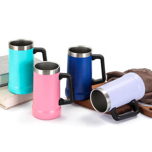 Gobelet à bière brésilien isolé à double paroi de grande capacité en acier inoxydable 2024 de 24oz 304 personnalisé tasse à bière de 700ml avec poignée - Product Image 3