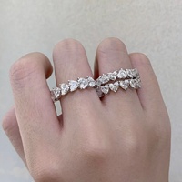 Bague de mariage en diamant de laboratoire, or massif 14K 18K, sertie pavé croisé, unisexe, bijoux de mariée de luxe plaqué or