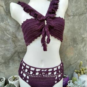 บิกินี่วีสตริงลายเสือดาวเอวสูงแบบไมโครบราพร้อมผ้าสแปนเด็กซ์สำหรับผู้หญิง - Product Image 5