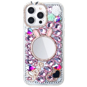 Wholesale Luxury Diamond Pearl Glitter Mirror Bling TPU+PC Mobile Phone Case Magnetic Ring Holder Shockproof Multi Colors for - Product Image 5