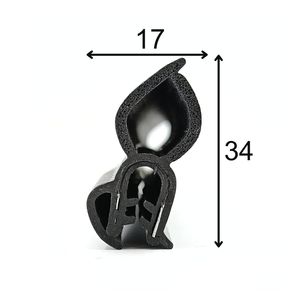 Universeel aanpasbare PVC-trimrandafdichting met zijdelingse EPDM-rubberen bulb, auto-deurdichting, randafwerking, aanpasbaar OEM/ODM - Product Image 6