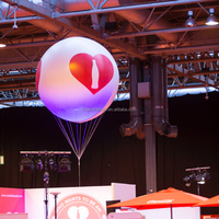 Ballon publicitaire gonflable géant en PVC, ballon à l'hélium avec impression de logo et éclairage LED