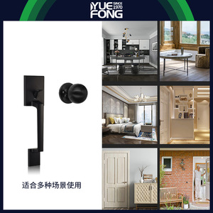 กุญแจล็อคประตูแบบก้านโยกสมัยใหม่ รุ่น 7281K-BN ผลิตจากโลหะผสมสังกะสี แบบไม่ใช้กุญแจ สำหรับประตูห้องนอน - Product Image 3