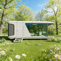 Maison conteneur capsule spatiale au design moderne pour hôtels et immeubles de bureaux