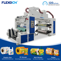 Machine d'impression flexographique à haute vitesse 4 couleurs pour emballages alimentaires, gobelets en papier, sacs en papier kraft