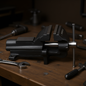 Tornillo de Banco Paralelo Fervi de Hierro Fundido Nodular, Ancho de Mordaza de 100 mm, Herramienta de Taller de Alta Resistencia - Product Image 3