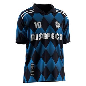 Haut de football ajustable avec col polo à bouton unique, zones anti-humidité et technologie de séchage rapide, idéal pour les événements de club - Product Image 5