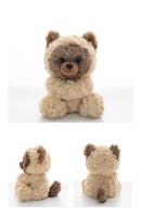 En gros, Peluche animale à poils bouclés, 5 styles : Ours, Lapin, Renard, Raton laveur, Chien, pour machine à griffes et cadeaux en gros