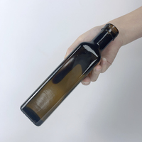 Bouteilles en verre carrées vert olive pour huile d'olive, 200ml, 250ml, 500ml, 700ml, 750ml, 1000ml, vente en gros, fabricant