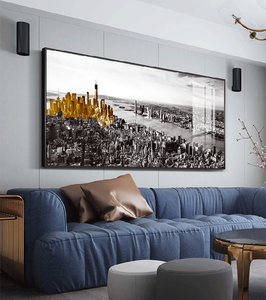 De construcción de la ciudad de noche paisajes arte <span class=keywords><strong>pintura</strong></span> de la lona - Product Image 4