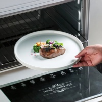 Assiettes plates en porcelaine fine, assiettes à steak et à pizza en céramique, assiettes de présentation blanches pour mariage