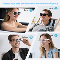Lunettes Intelligentes Portables 6-en-1 : Traduction IA, Musique Sans Fil, Appel Bluetooth, Casque Audio et Lunettes de Soleil pour l'Extérieur
