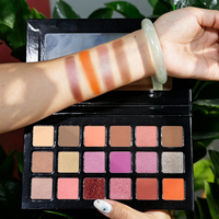 Palette de fards à paupières personnalisable avec votre logo, finis mats et scintillants, 18 teintes, maquillage waterproof haute qualité