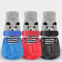 Nouvelles Chaussures Antidérapantes pour Chiens, Chaussettes Enduites pour Petits et Moyens Chiens, Protection des Pattes, Lot de 4, Chaussures pour Animaux qui restent sur pied