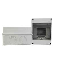 Boîtier d'intérieur IP68 ABS+PC pour panneau électrique 5/8 voies, disjoncteur MCB, rail DIN, boîte de distribution d'alimentation, gris