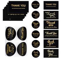Autocollant personnalisé avec logo de marque en vinyle, autocollant de remerciement avec carte et enveloppe pour les petites entreprises