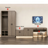 Meubles de chambre à coucher modernes et minimalistes en bois de frêne, mobilier d'hôtel, usine de mobilier hôtelier, FF&E clé en main, qualité commerciale