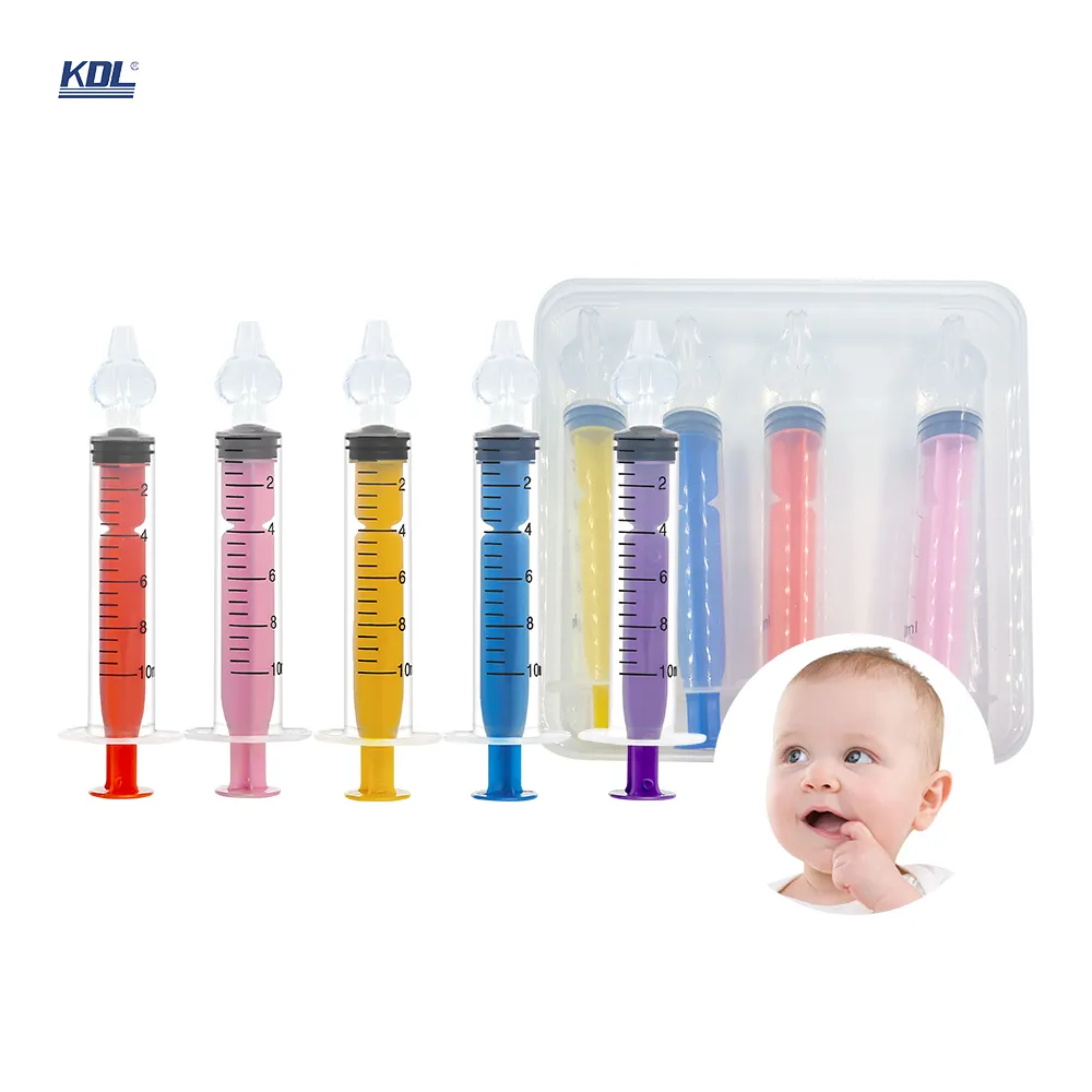 5 pcs kit Nasal Syringe Baby Nasal Aspirator Syringe Nasal Colorful Kids Nasal Syringe To Wash The Nose