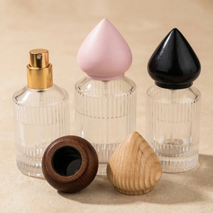 ฝาขวดน้ำหอมไม้แบบกำหนดเองจากเวียดนาม WeWood ฝาขวดน้ำหอมทรงหยดน้ำหรูหราสำหรับขวดสเปรย์ - Product Image 1
