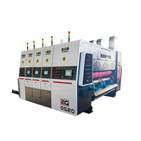 Machine de fabrication de boîtes en carton ondulé à impression flexographique 2 3 4 couleurs, ligne de production entièrement automatique de découpe de cartons