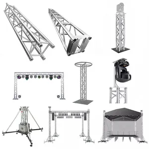 Spigot Truss Podium Verlichting Display Opvouwbare Zwarte Luidspreker Metalen Aluminium Lijn Array Dj Podium Verlichting Truss