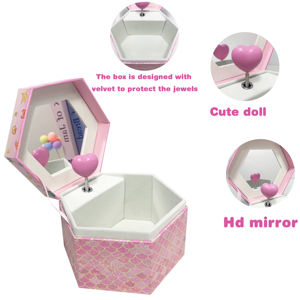 Caja Musical de Papel Ecológica de Nuevo Diseño Yiyu, Caja de Joyería de Madera de Estilo Vintage con Melodía Personalizada, Regalo para Niñas - Product Image 4