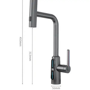 Grifo de cocina giratorio multifunción de 360 grados, grifo de pantalla de temperatura Led Digital, grifo de lavabo extraíble para Baño - Product Image 3