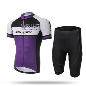 Custom Sublimation Print Breathable <b>Short</b> Sleeve <b>Cycling</b> Jersey with Full Zipper Black <b>Padded</b> Bib <b>Shorts</b> Wide Straps Plus Size - Product Image 6