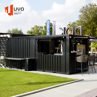 Nyaman 20ft wadah Prefab Mobile Shop Modular bergerak Bar dan kedai kopi Sandwich Panel rumah