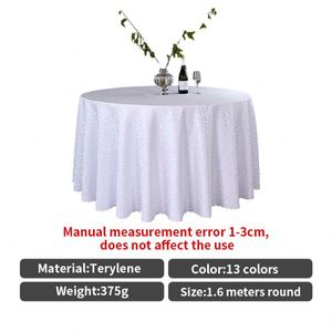 2024 WholesaleJacquard <b>Round</b> <b>Table</b> Cover Luxury <b>Tablecloth</b> White <b>Table</b> Cloth <b>for</b> Wedding - Product Image 2